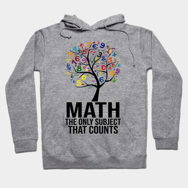 Math The Only Subject That Counts Hoodie by Ortizhw